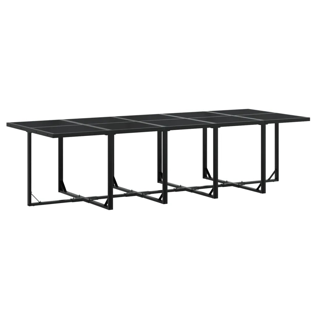 vidaXL Set da Pranzo da Giardino 11 pz in Polyrattan Nero