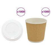 Tazze da CaffÃ¨ in Carta con Coperchi 1000 pz 4oz 100 ml