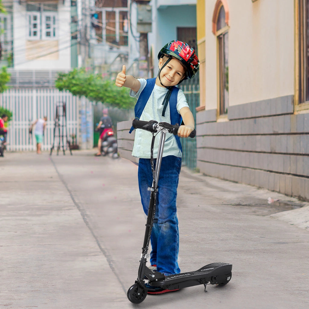 Scooter Elettrico Pieghevole per Bambini ¨C zephmum ¨C Nero, 24V, 74x36x69-91 cm