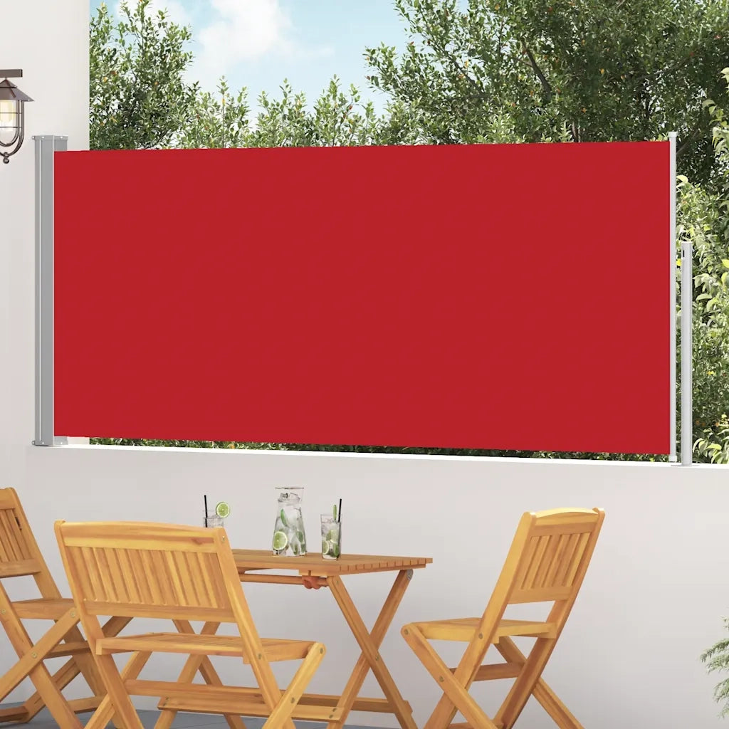 Tenda da Sole Laterale Retrattile 120 x 300 cm Rossa