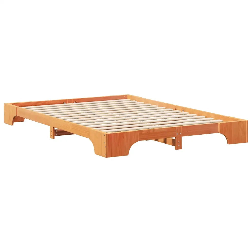 Struttura del letto Marrone 140 x 210 cm Pino massello