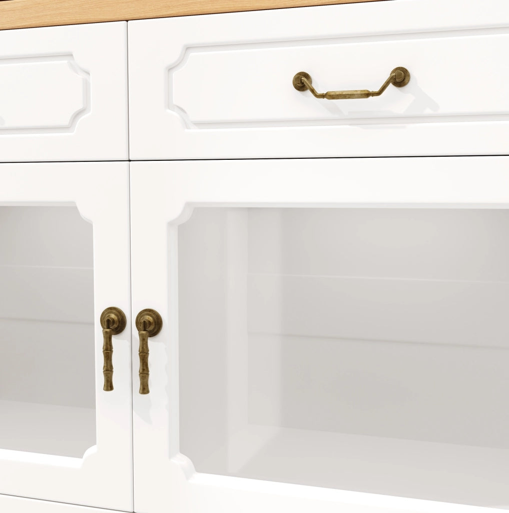 Tavolo bar 135-203x39x92.8 cm allungabile con rotazione a 360° e LED in MDF bianco e naturale