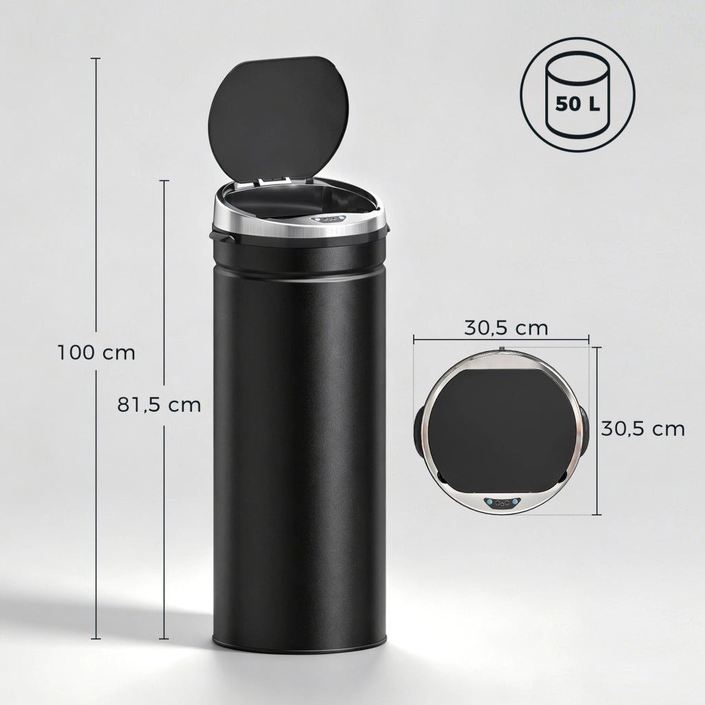 Cestino Sensorizzato 50 Litri ¨C zephmum ¨C Acciaio Inox