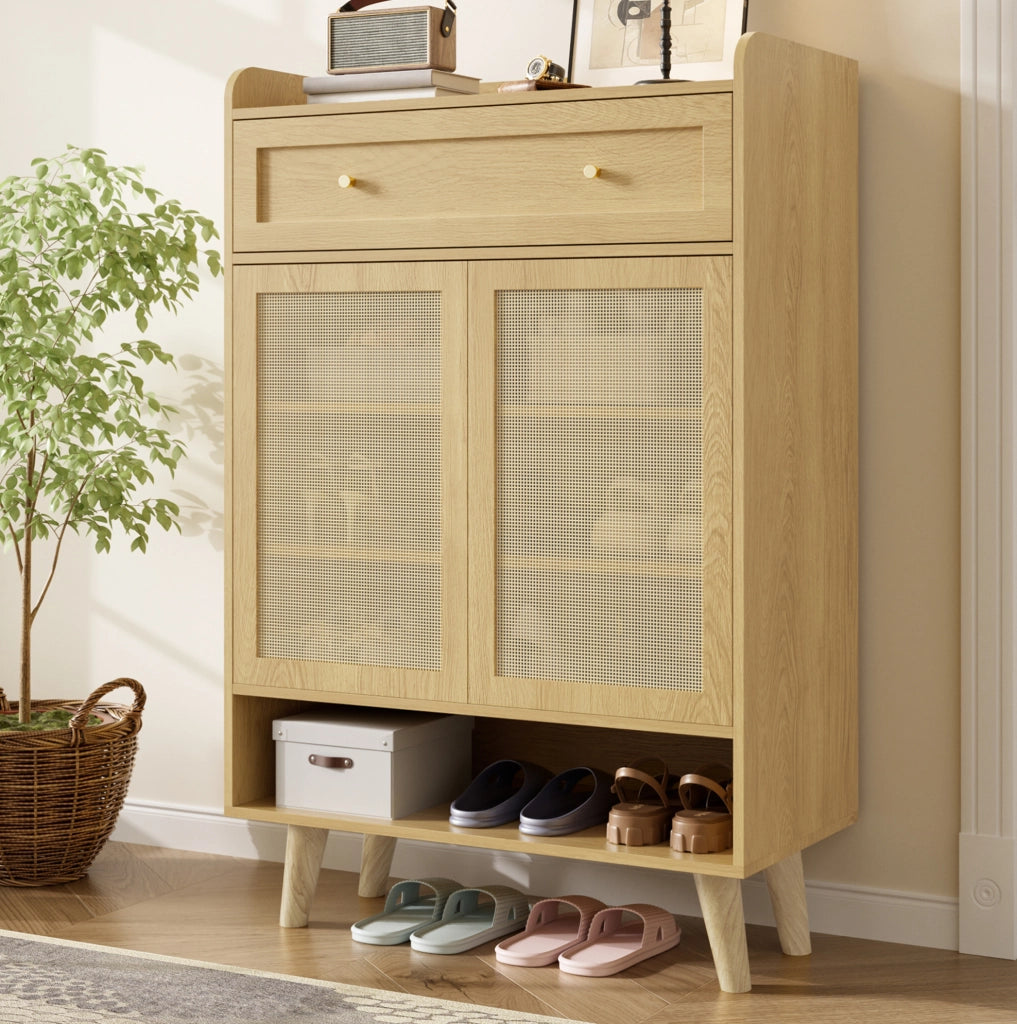 Mobile contenitore con ante e cassetto, rovere chiaro 80x105x35 cm