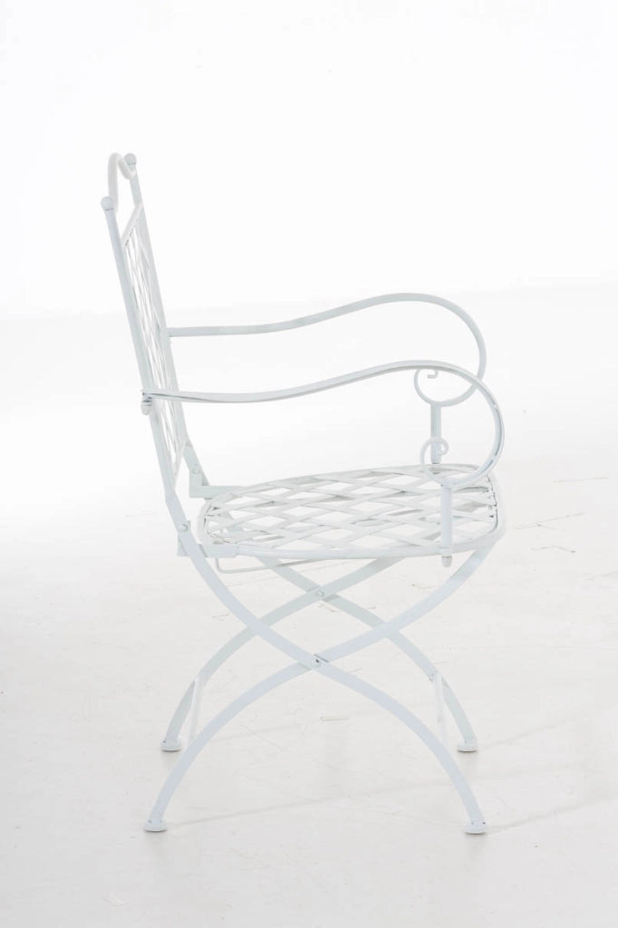 Sedia Outdoor in Ferro Adara bianco
