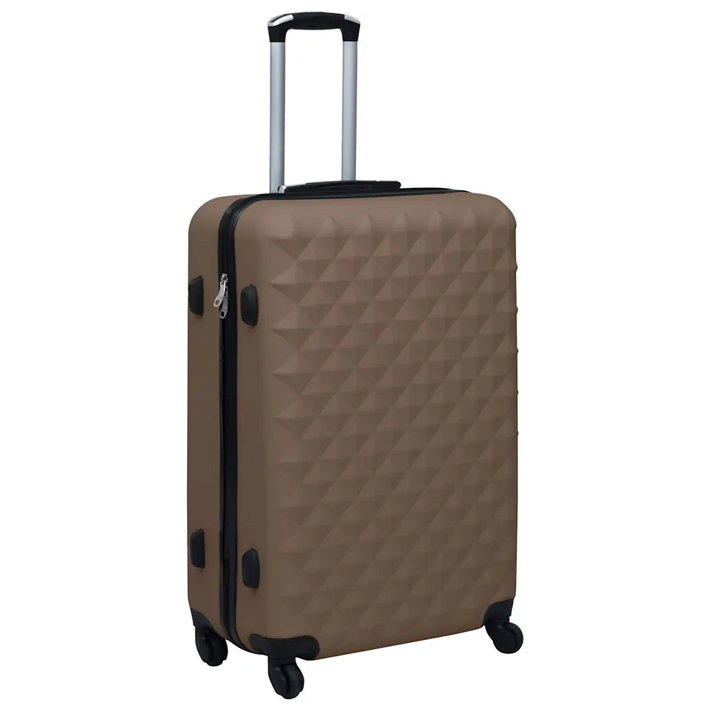 Set Valigie Trolley a Custodia Rigida 2 pz Marrone in ABS cod mxl 52259