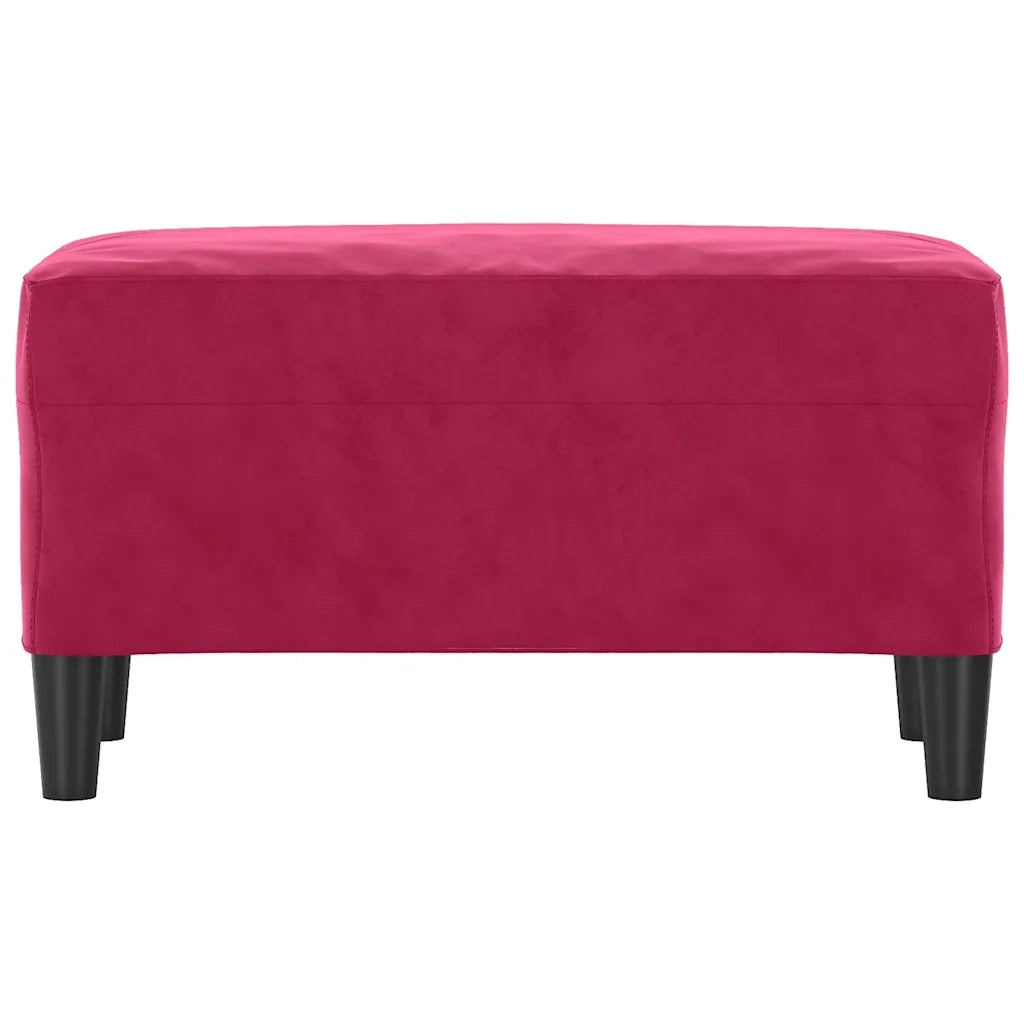 Panca Rosso Vino 70x35x41 cm in Velluto 349401