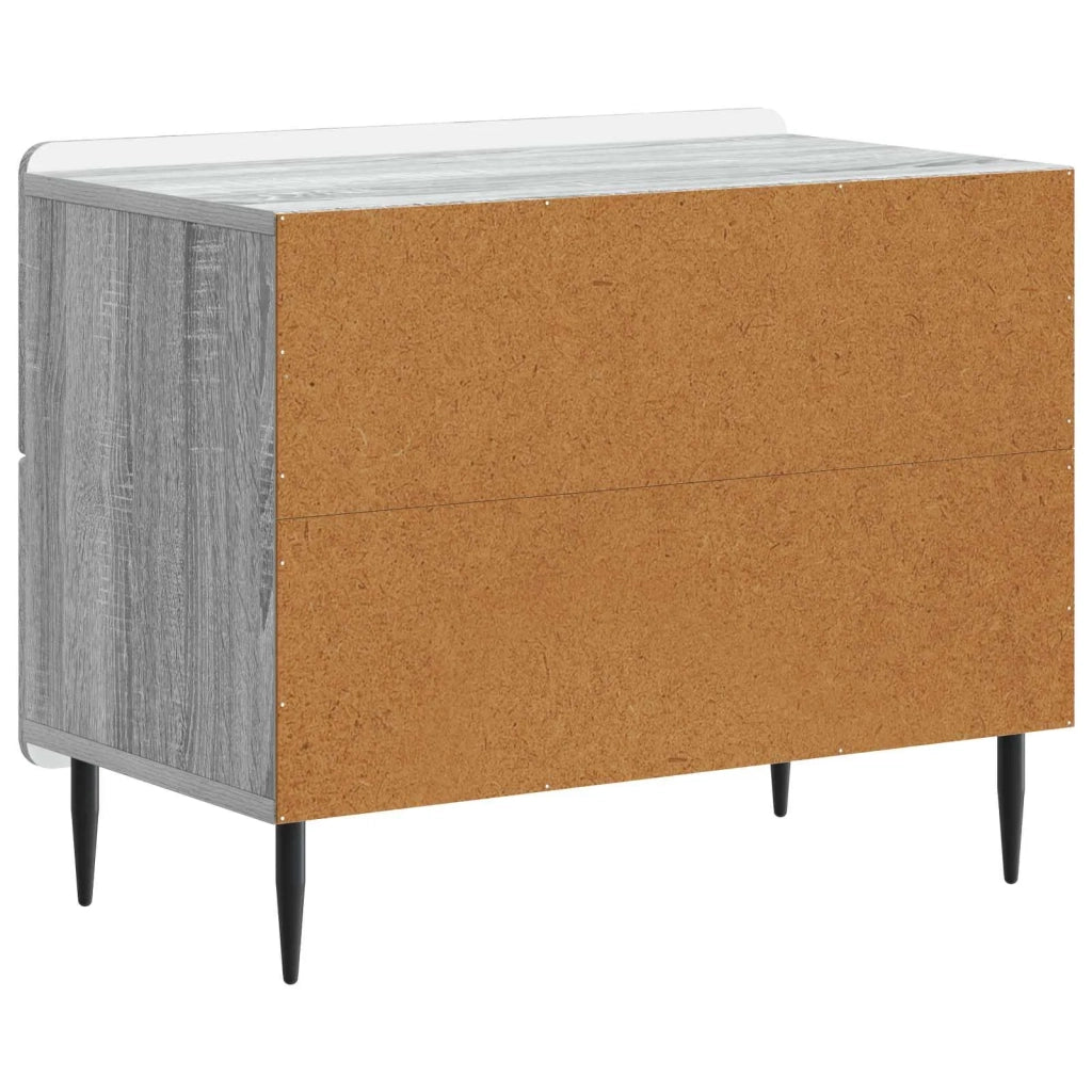Armadio da Notte con cassetto Grigio Sonoma 62 x 34,5 x 49,5 cm