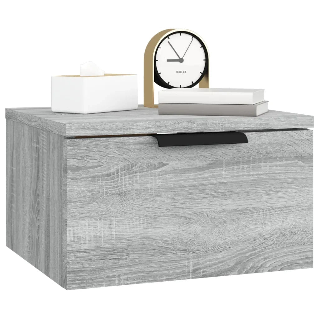 Comodini a Muro 2 pz Grigio Sonoma 34x30x20 cm 817090