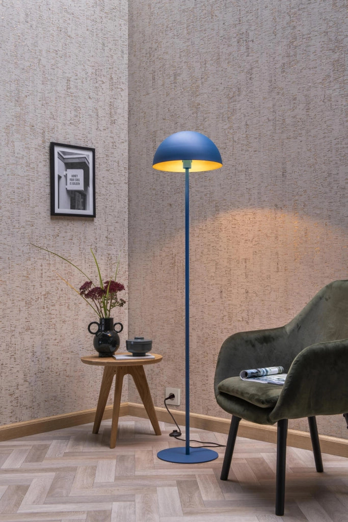 Lampada da terra industriale SIEMON 1xE27 blu Lucide