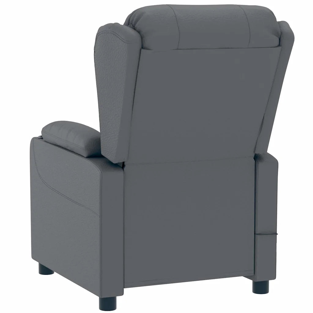 Divano Sedia-Poltrona Reclinabile Elettrica Grigia in Similpelle 538711