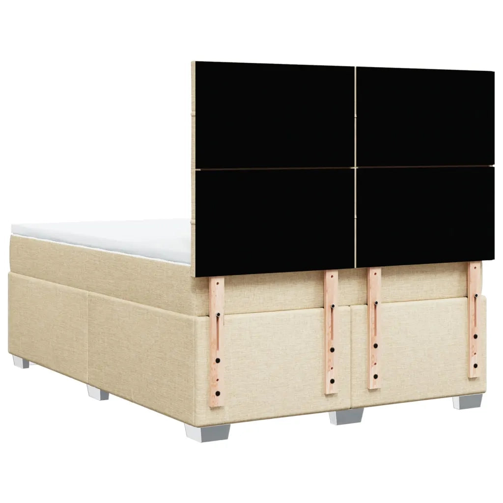 Giroletto a Molle con Materasso Crema 140x200 cm in Tessuto 3290516