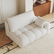 DIVANO Chaise lounge reversibile 2 posti in tessuto bianco crema