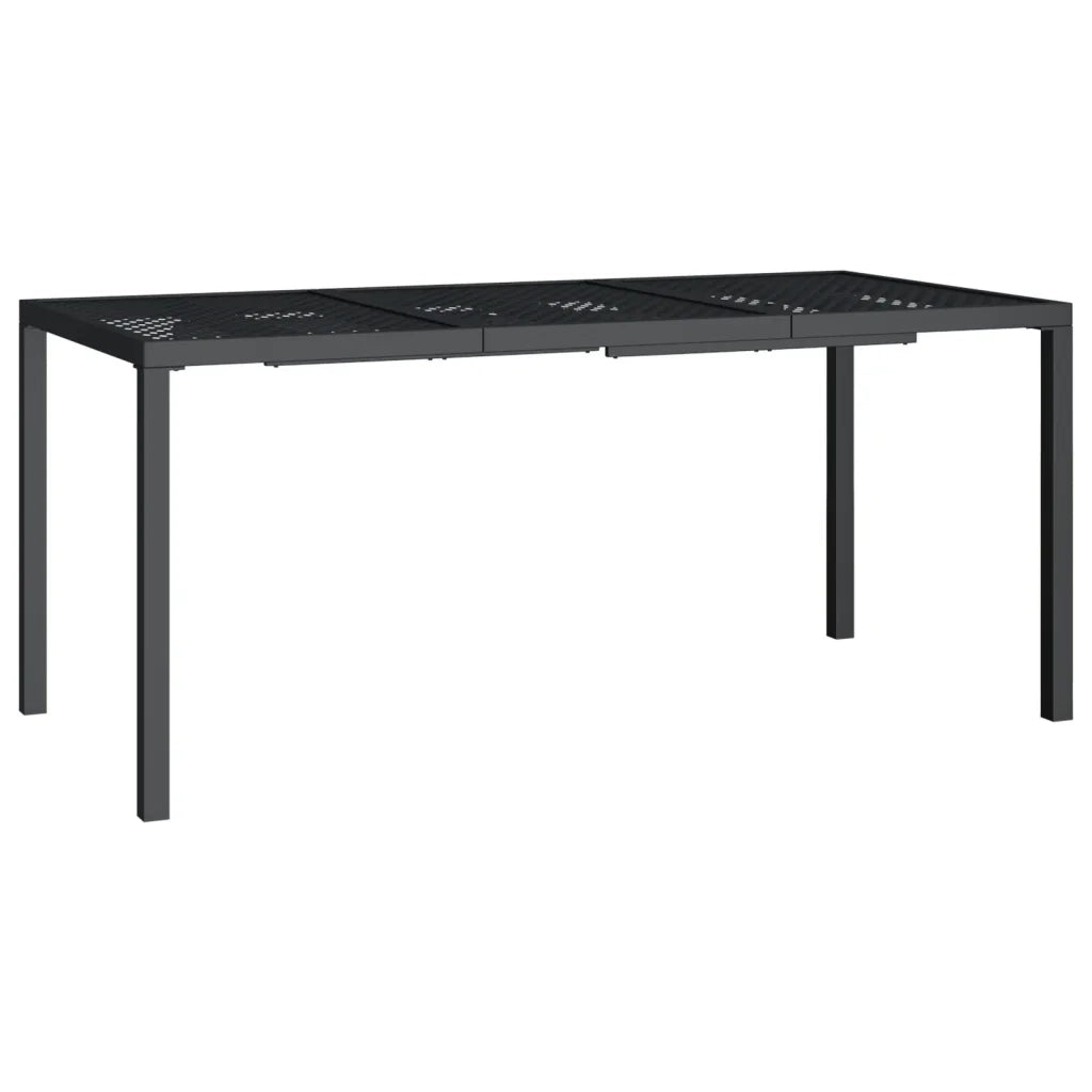 Tavolo da Giardino | Tavolino da esterno Antracite 165x80x72 cm Acciaio