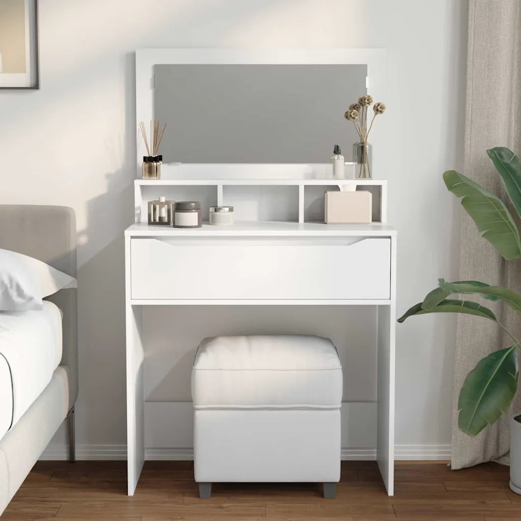 Toeletta | Tavoli da Trucco per Camera da Letto Bianco 80 x 39,6 x 135 cm