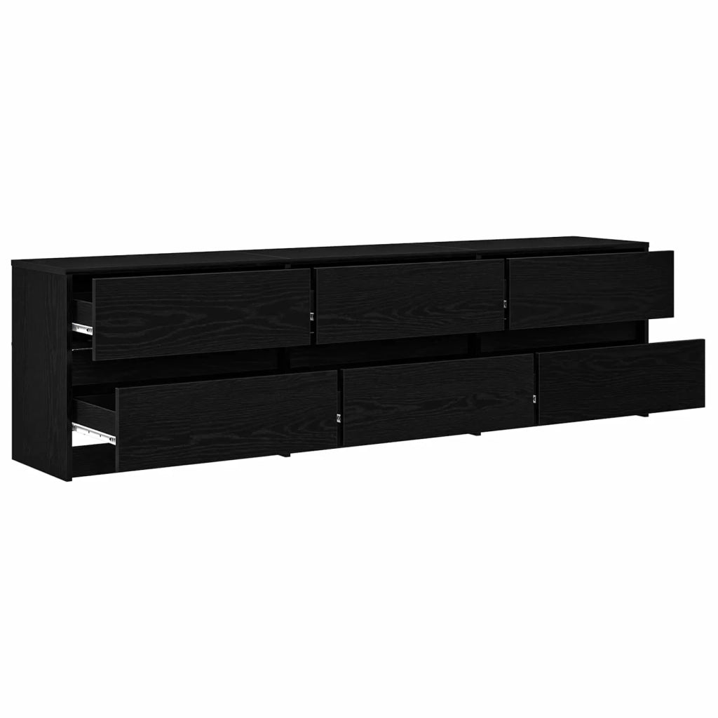 Unità TV 2 pcs Rovere Nero 180 x 34 x 50 cm Legno multistrato 3385630