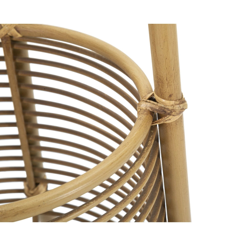 Appendiabiti porta-ombrelli Panama in ferro e rattan 49x49x175 cm