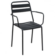 Poltrona Bristol Impilabile 51x52x81 h cm in Acciaio Antracite