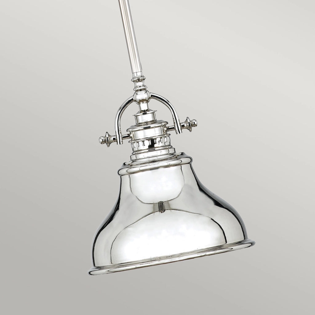 Sospensione Industrial Emery Metallo Argento Imperiale Piccola 1 Luce E27