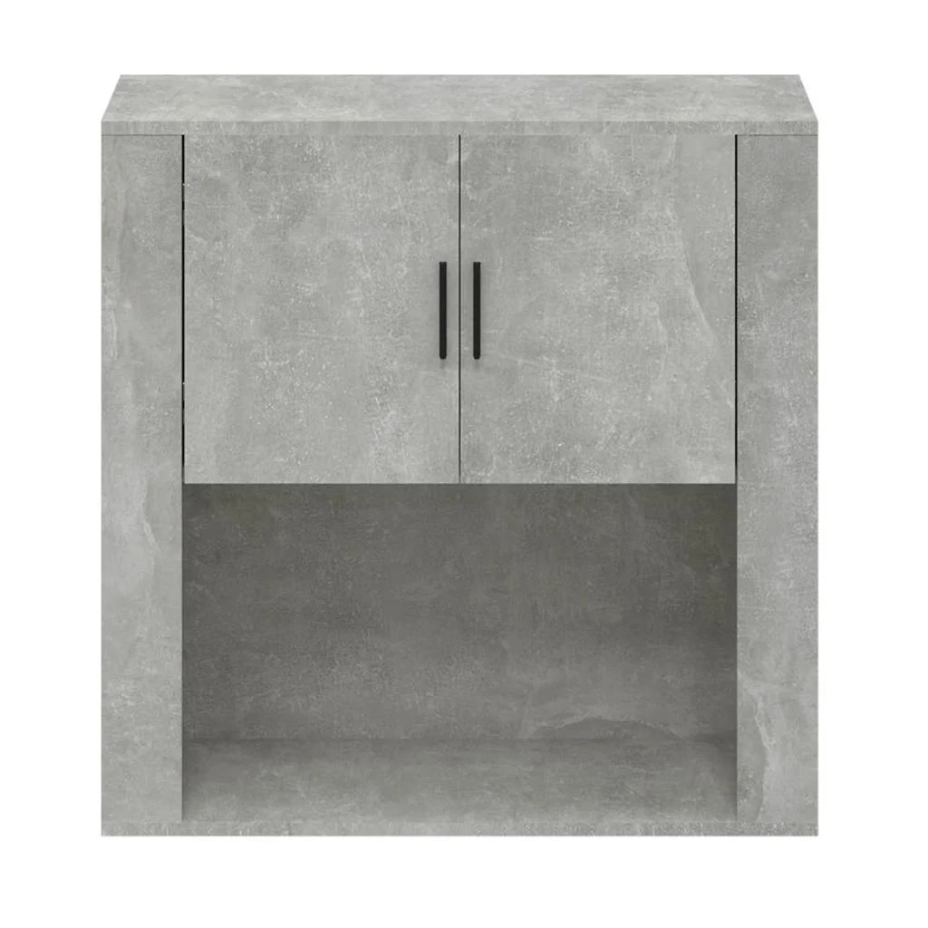 Mobile a Parete Grigio Cemento 80x33x80 cm in Legno Multistrato