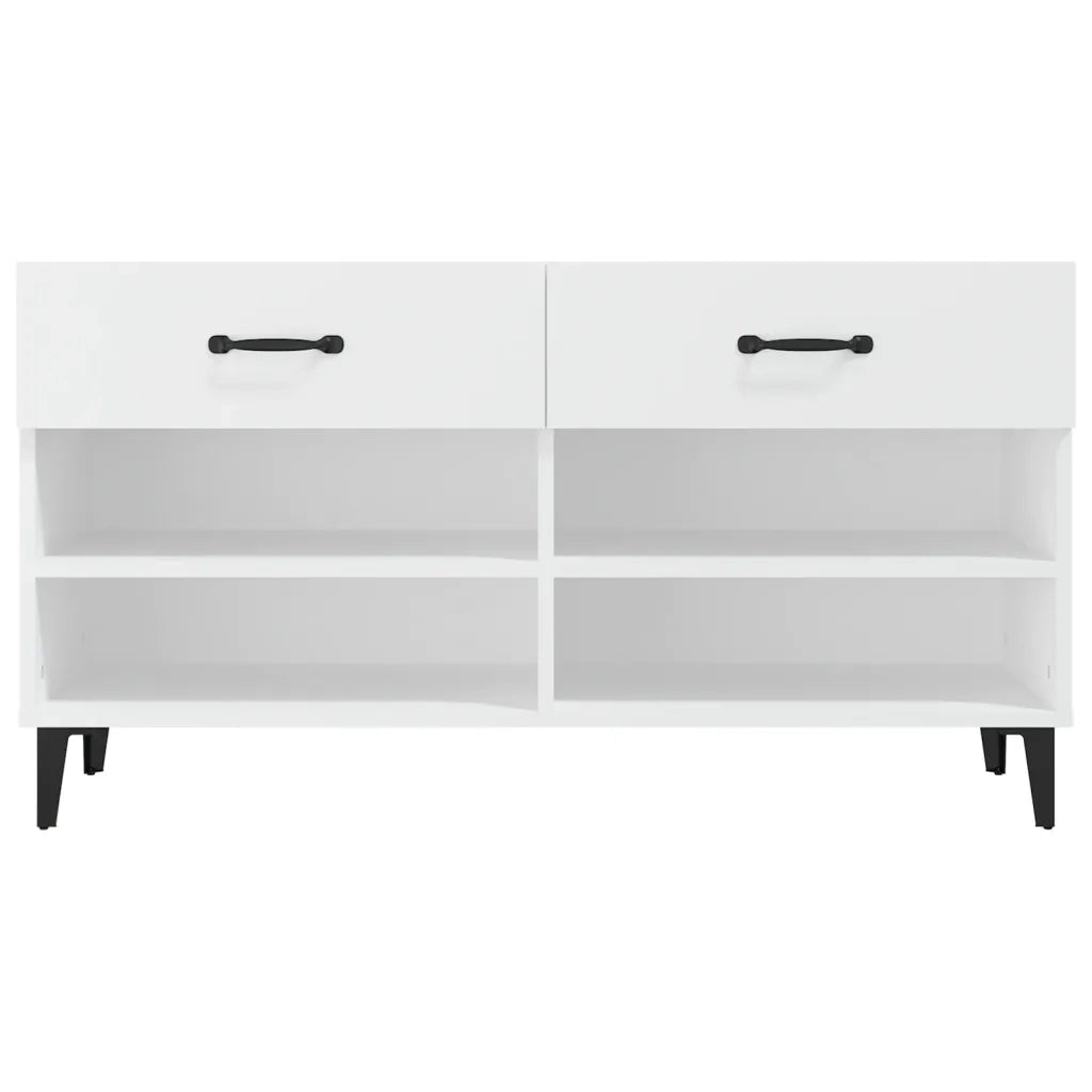 Scarpiera Bianca 102x35x55 cm in Legno Multistrato cod mxl 46940