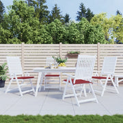 Cuscini per Sedia 4 pz Rosso Vino 50x50x4 cm in Tessuto Oxford 314057