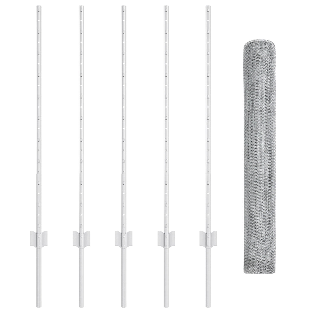 Posti di Recinzione  10 pcs U-Channel 100 cm Acciaio Galvanizzato