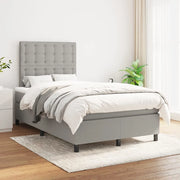 Giroletto a Molle con Materasso Grigio Chiaro 120x200cm Tessuto cod mxl 64696
