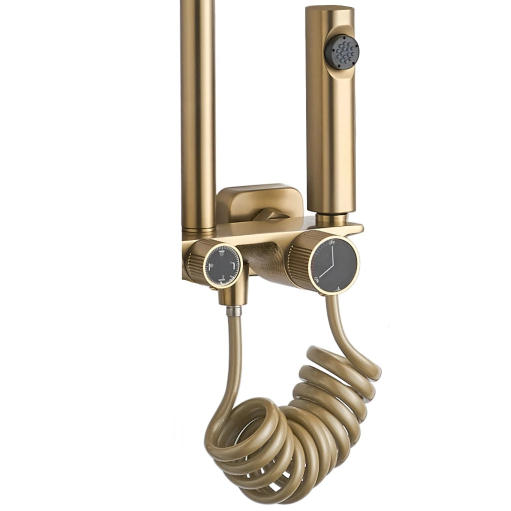 Set Doccia Rea Helix Brush Gold