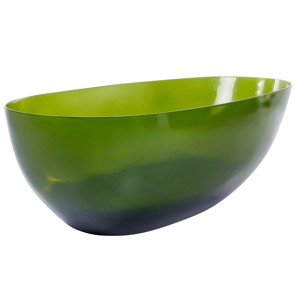 Vasca da bagno moderna con superficie solida ovale trasparente verde 1690 x 780 mm design moderno semplice