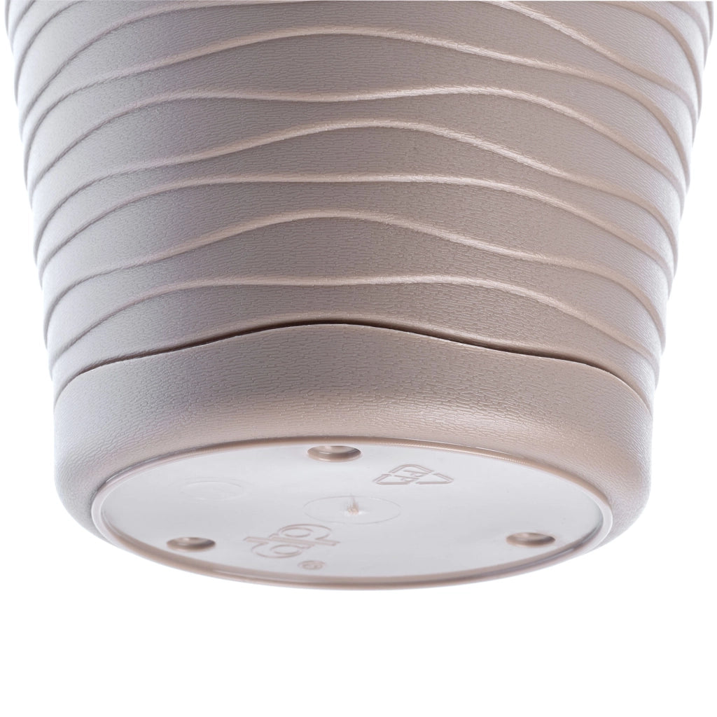 Vaso da fiori KADAX da 30 cm, con coperchio in plastica e supporto.