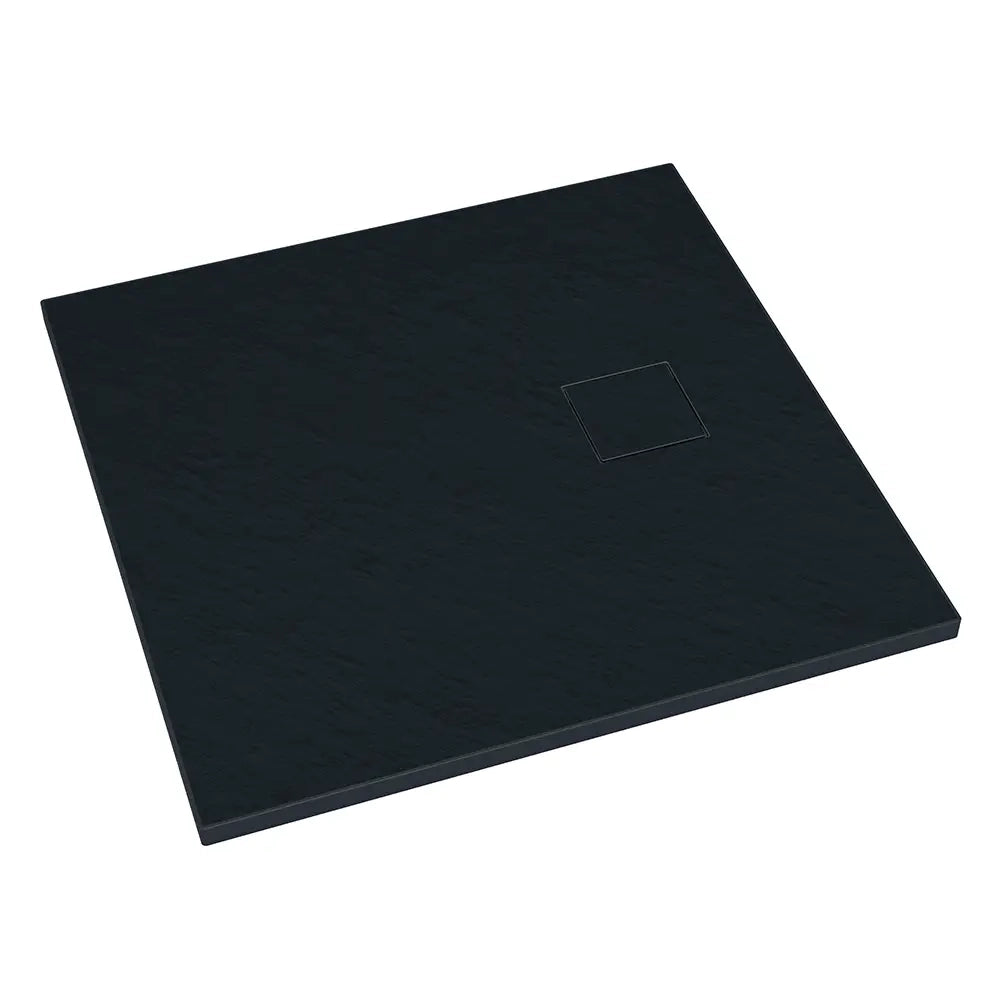 Piatto doccia 80x80 cm colore nero effetto pietra | Samos