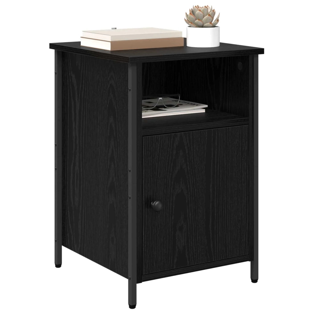 Armadio da Notte Rovere Nero 40 x 42 x 60 cm Legno multistrato 881836