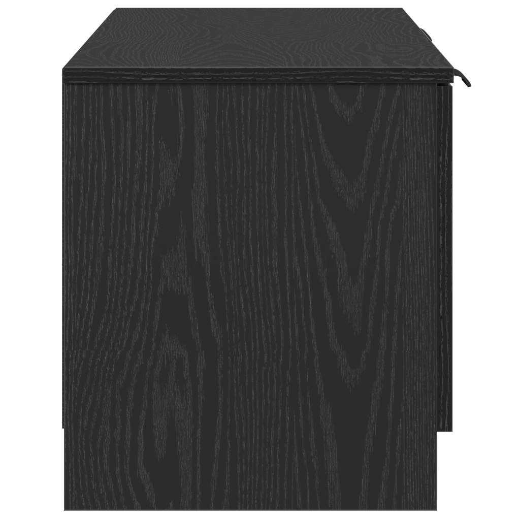 Mobile TV  - Rovere Nero - 140x35x40 cm - Realizzato in Legno Ingegnerizzato