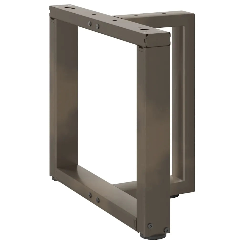 Gambe per Tavolino da Caffè a Forma di T 2 pz Nere 50x25x(42-43) cm Acciaio 4013031