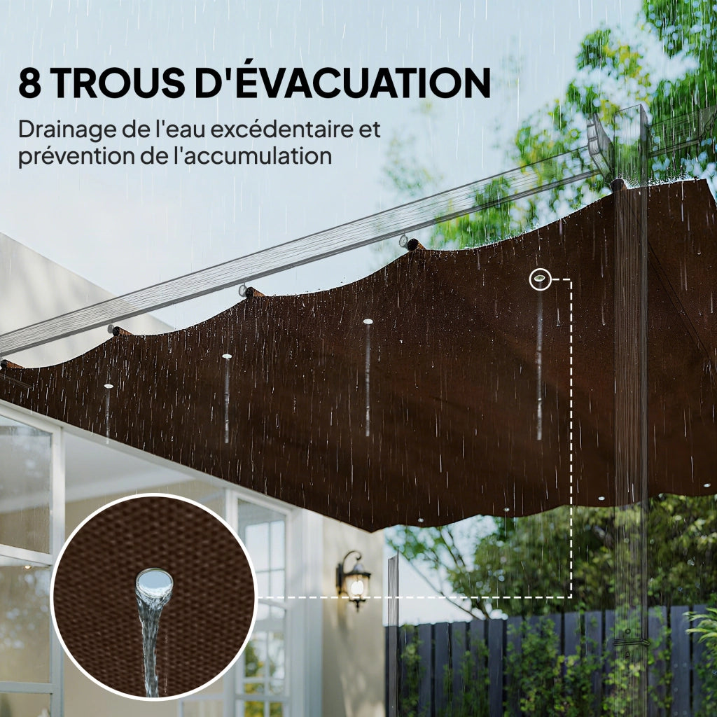 Tenda da Pergola Sostitutiva ¨C zephmum ¨C Grigio 3x2 m