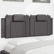 Cuscino Testiera Viana Grigio 120 cm in Similpelle 374784