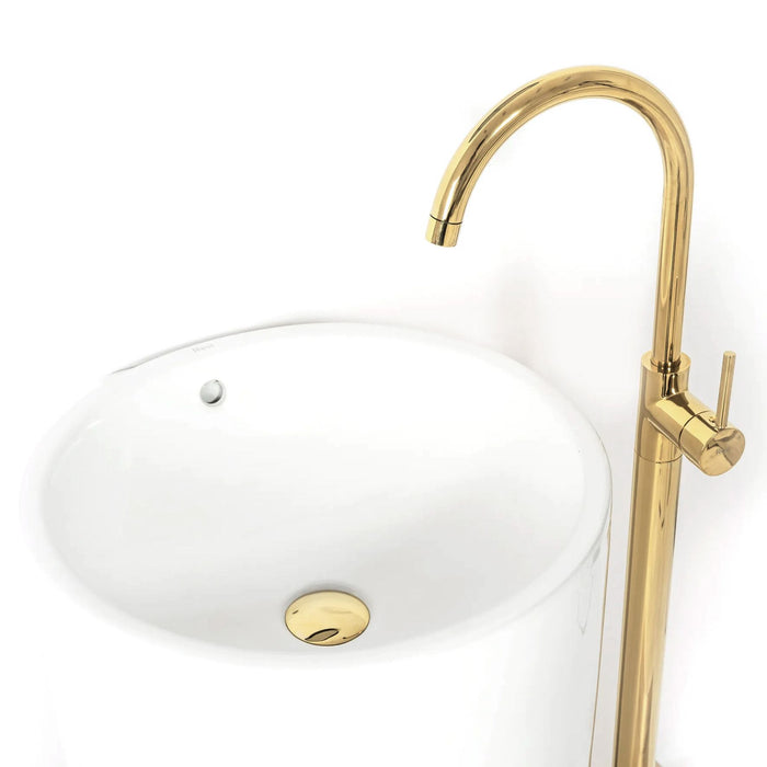 Rubinetto Da Lavabo Rea Lungo Ortis Gold