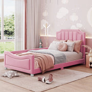 Letto per bambini con schienale in legno massello 90x200 cm