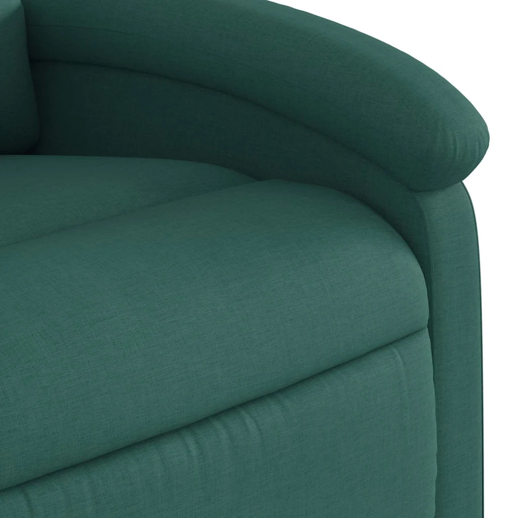 Divano Sedia-Poltrona Massaggiante Reclinabile Verde Scuro in Tessuto 886821