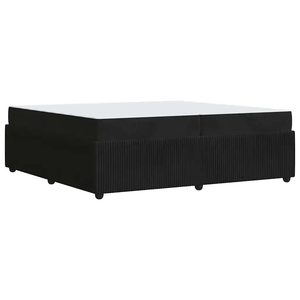 vidaXL Struttura letto con materasso Nero 200 x 200 cm Velluto
