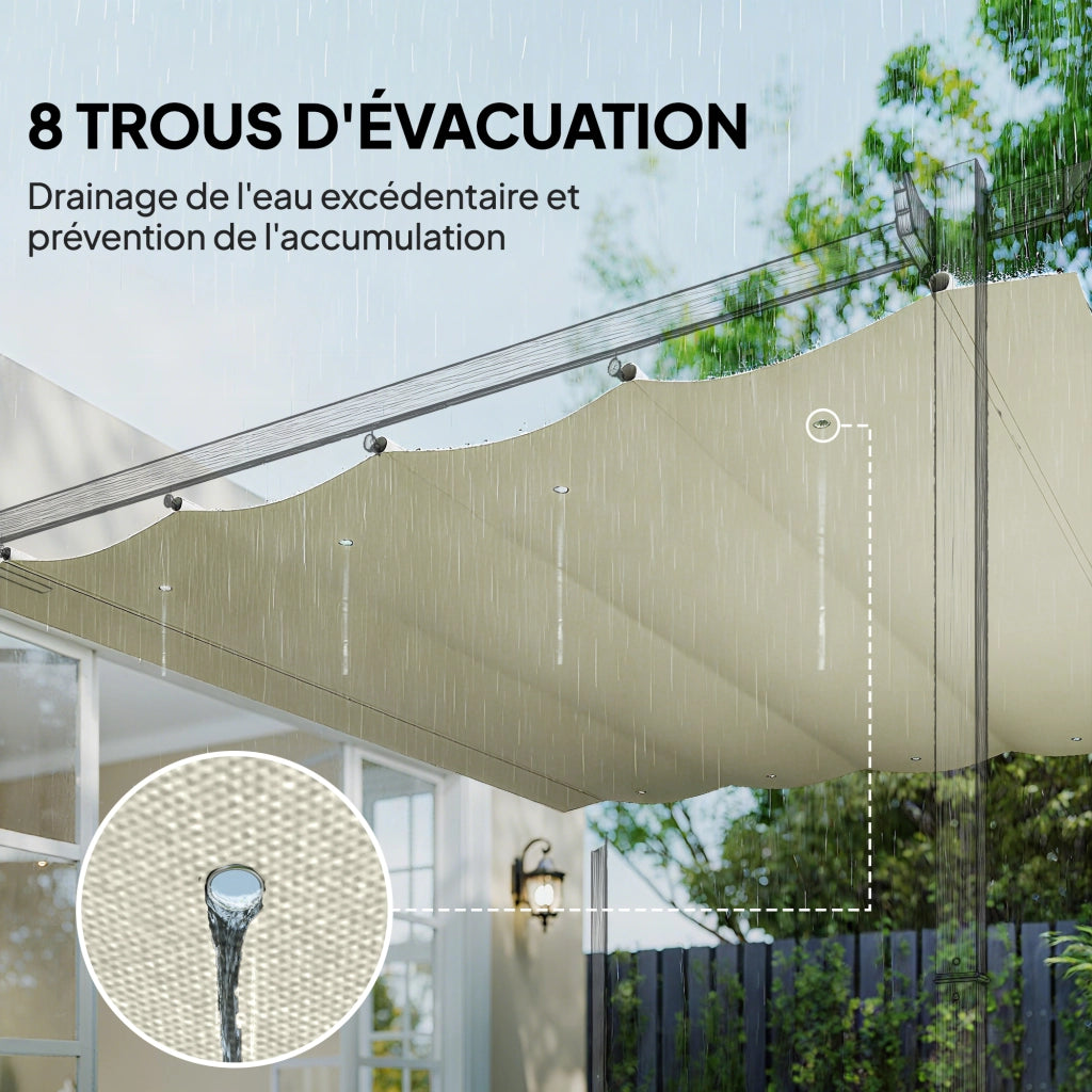 Tenda da sole pergola 3x2 m ¨C zephmum ¨C grigio antracite