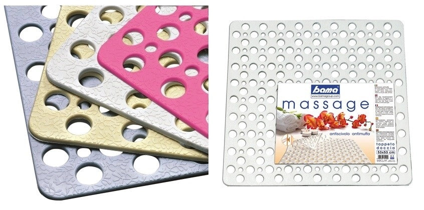 Tappeto da doccia bagno colore azzurro 53 x 53 cm bama