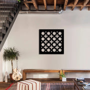 CROSS - Pannello in PVC traforato - Parasole Colore: nero, Misura: 48x48 cm