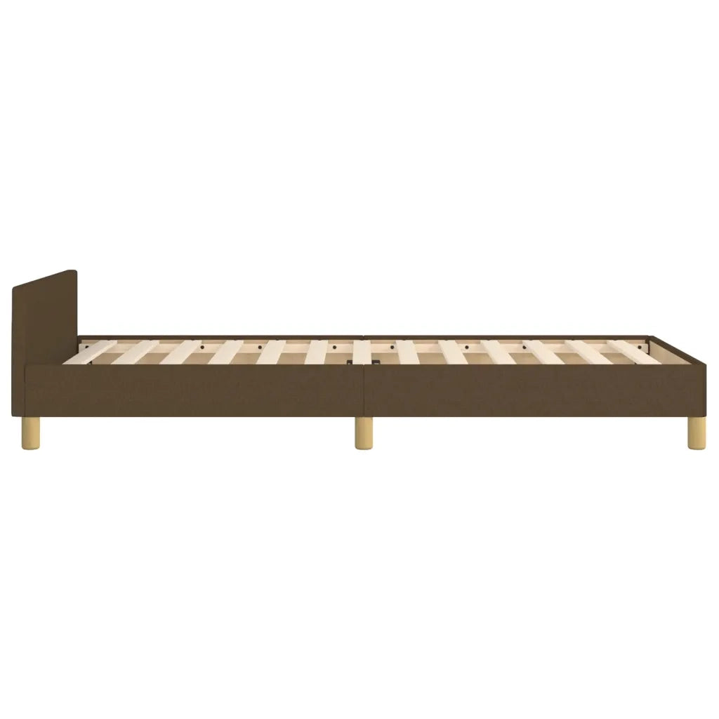 Giroletto senza Materasso-Struttura Letto Marrone Scuro 90x190 cm Tessuto 498477