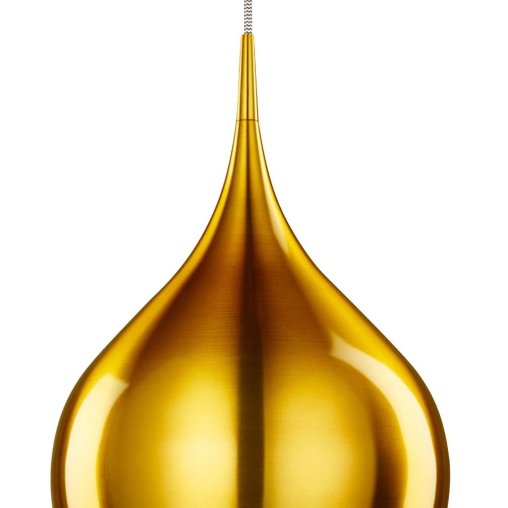 Sospensione Contemporanea Vibrante Alluminio Oro 1 Luce E27