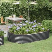 Letto da Giardino in Acciaio Zincato 214x140x36 cm Antracite 319026