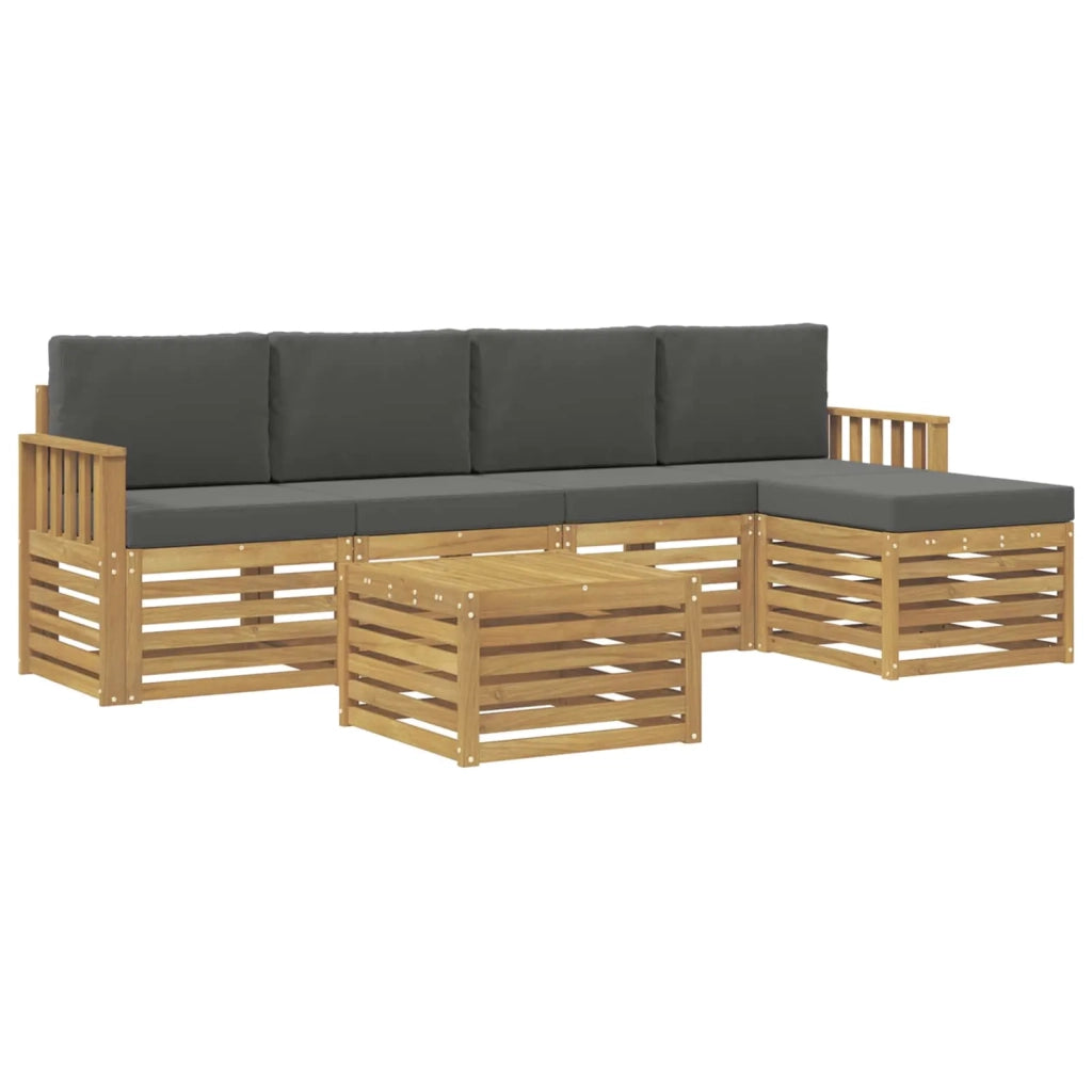Set di divani da esterno 6 pcs Bianco e Antracite 3391707