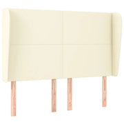 Testiera | Testata ad Orecchio Crema 147x23x118/128 cm in Similpelle