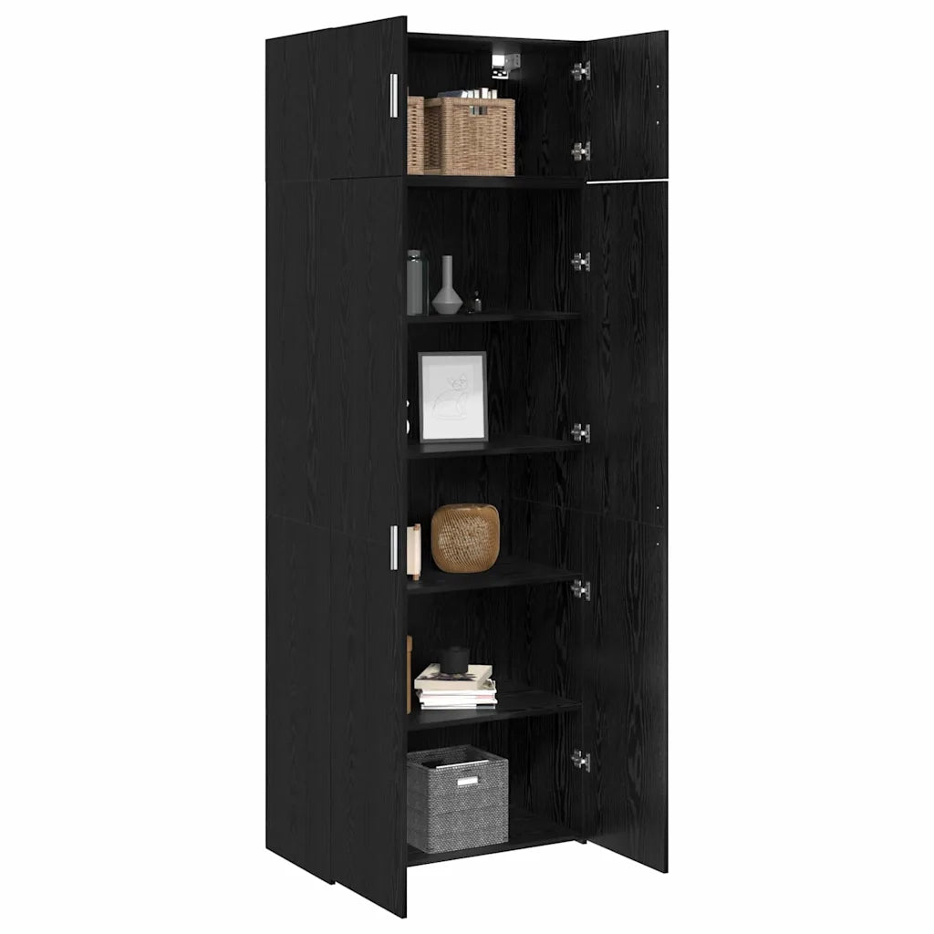 Armadio 3 pcs Rovere Nero